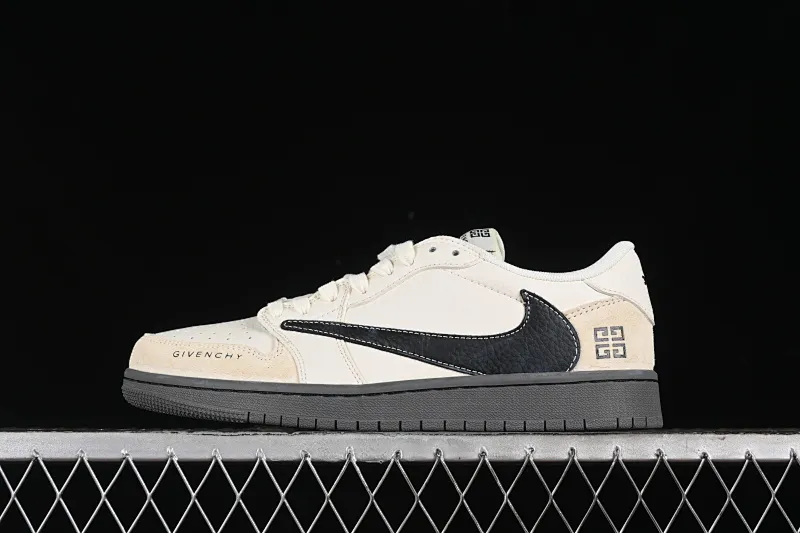 All categories Air Jordan Jordan series basketball shoes Air Jordan 1 Low High-end customized low-top sneakers Travis Scott x Fragment Design x Air Jordan 1 Low OG SP AJ1 Joe 1 Givenchy joint-milk black bottom low-top cultural casual sneakers CF3688-030